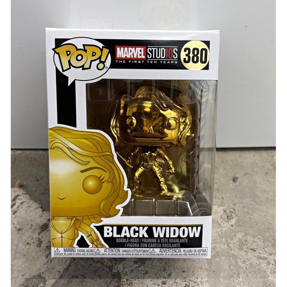 Funko Pop! #380 Black Widow Gold Chrome Vinyl Bobble-Head Marvel Age of Ultron